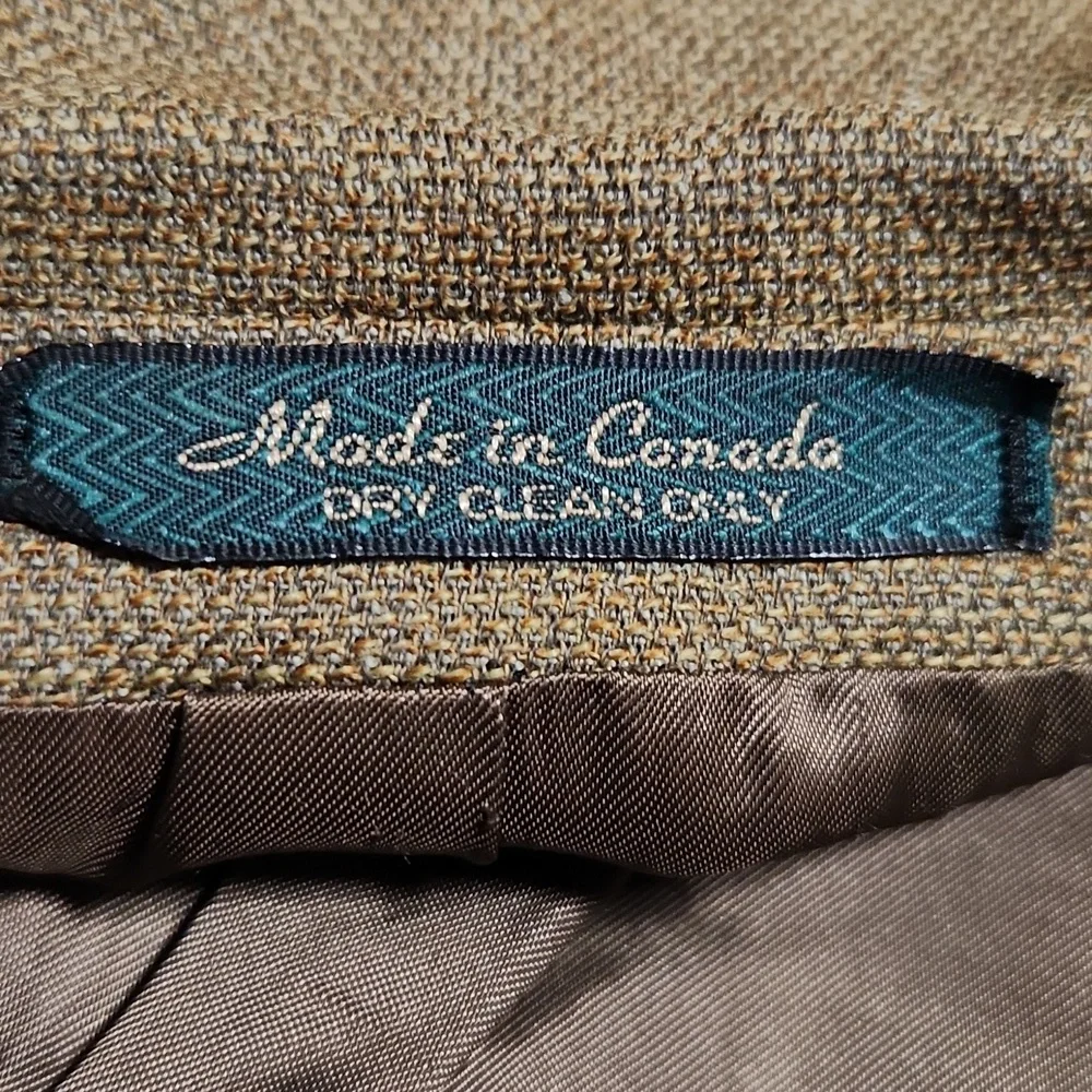 Vintage Kasper 100% Wool Tan Sport Coat Blazer Men's 42L